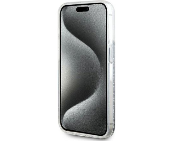 Karl Lagerfeld KLHMP14LLGCHSGH Liquid Glitter Choupette Head Aizsargapvalks priekš iPhone 14 Pro 6.1" / caurspīdīgs Neoriģinālie Maciņi