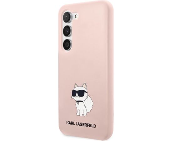 Karl Lagerfeld KLHCS23MSNCHBCP Aizsargapvalks priekš Samsung Galaxy S23+ / rozā Neoriģinālie Maciņi