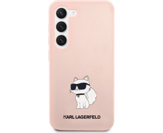 Karl Lagerfeld KLHCS23MSNCHBCP Aizsargapvalks priekš Samsung Galaxy S23+ / rozā Neoriģinālie Maciņi