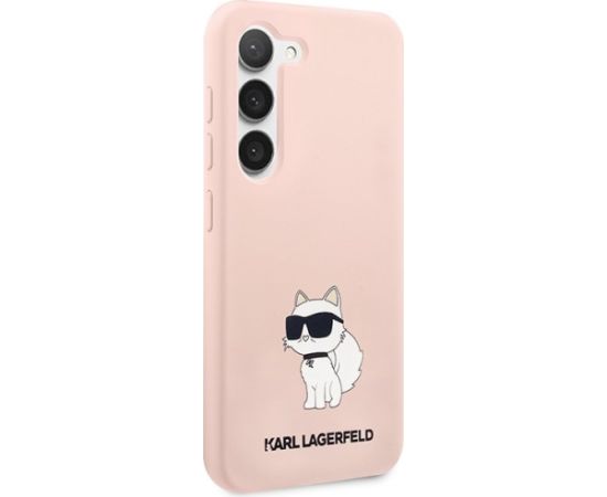 Karl Lagerfeld KLHCS23MSNCHBCP Aizsargapvalks priekš Samsung Galaxy S23+ / rozā Neoriģinālie Maciņi