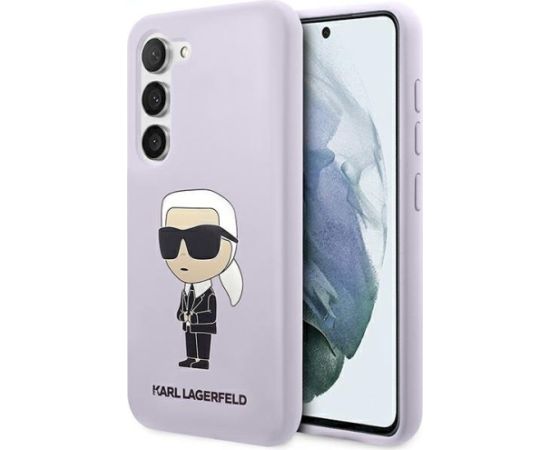 Karl Lagerfeld KLHCS23MSNIKBCU S23+ S916 hardcase Silicone Ikonik Aizsargapvalks priekš Samsung Galaxy S23+ / violets Neoriģinālie Maciņi