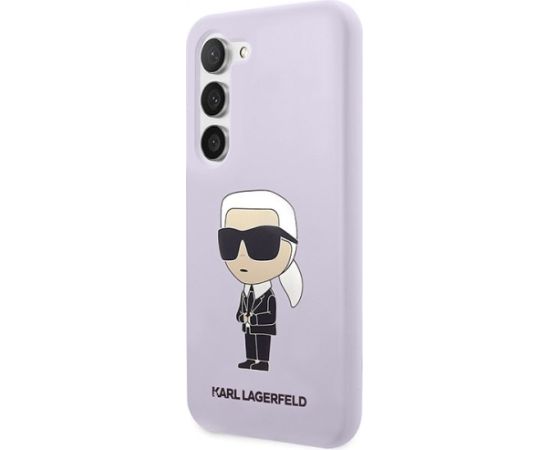 Karl Lagerfeld KLHCS23MSNIKBCU S23+ S916 hardcase Silicone Ikonik Aizsargapvalks priekš Samsung Galaxy S23+ / violets Neoriģinālie Maciņi