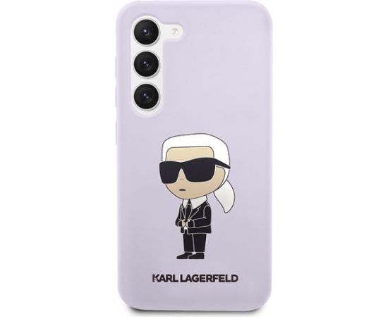 Karl Lagerfeld KLHCS23MSNIKBCU S23+ S916 hardcase Silicone Ikonik Aizsargapvalks priekš Samsung Galaxy S23+ / violets Neoriģinālie Maciņi
