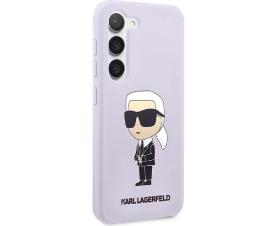 Karl Lagerfeld KLHCS23MSNIKBCU S23+ S916 hardcase Silicone Ikonik Aizsargapvalks priekš Samsung Galaxy S23+ / violets Neoriģinālie Maciņi