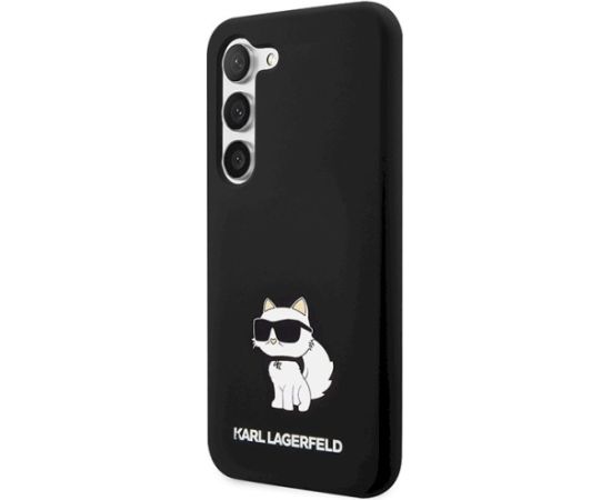 Karl Lagerfeld KLHCS24SSNCHBCK S24 S921 Aizsargapvalks priekš Silicone Choupette / melns Neoriģinālie Maciņi