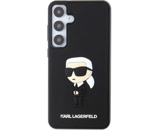 Karl Lagerfeld KLHCS24M3DRKINK Hardcase 3D Rubber Ikonik Aizsargapvalks priekš Samsung Galaxy S24+ S926 / melns Neoriģinālie Maciņi