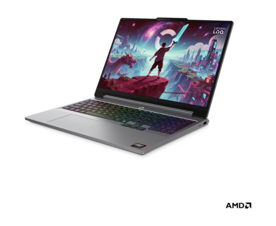 Lenovo LOQ 15AHP11 AMD Luna Grey 15.3 " IPS WUXGA 1920 x 1200 pixels Anti-glare AMD Ryzen 7 250 16 GB SODIMM DDR5 Solid-state drive capacity 512 GB NVIDIA GeForce RTX 5060 GDDR7 8 GB Windows 11 Home 802.11ax Bluetooth version 5.3 Keyboard language English Portatīvie datori