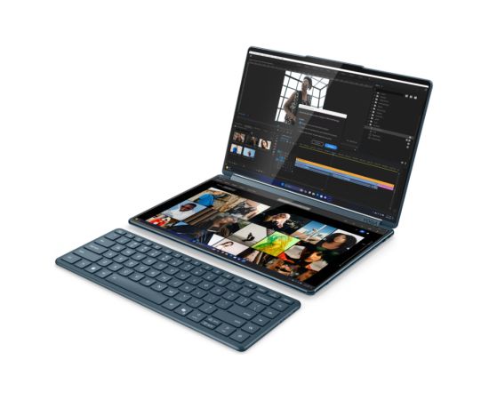 Lenovo Yoga Book 9 14IAH10 Intel Tidal Teal 2x14 " OLED Touchscreen 2.8K WQXGA+ 2880 x 1800 pixels Intel Core Ultra 7 255H 32 GB Soldered LPDDR5X Solid-state drive capacity 1000 GB Intel Arc 140T GPU Windows 11 Home 802.11be Bluetooth version 5.4 Keyboard Portatīvie datori