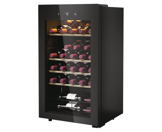 Haier Wine Bank 50 Serie 3 HWS34GGH1 Compressor wine cooler Freestanding Black 34 bottle(s) Jaunumi Sadz. tehnika