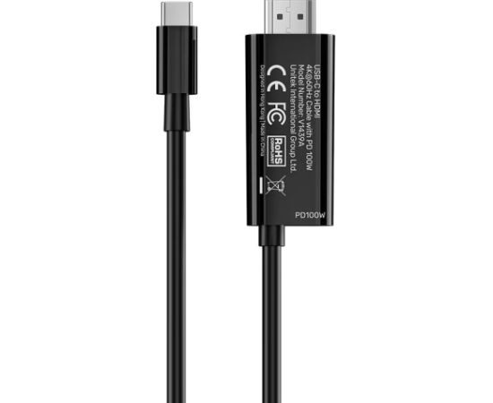 UNITEK V1439ABK01 USB graphics adapter 3840 x 2160 pixels Black  Кабель HDMI
