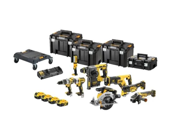 Akumulatora instrumentu komplekts DeWalt DCK853P4T-QW; 18 V; 4x5,0 Ah akum.  Elektroinstrumentu komplekti