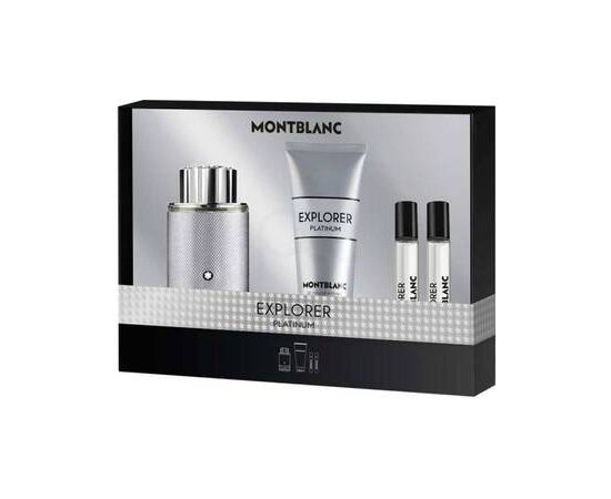 Mont Blanc Explorer Platinum Dárková sada EDP 100 ml, sprchový gel 100 ml a miniaturka EDP 2 x 7,5 ml 100ml Dāvanu komplekti