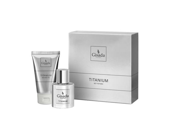 Gisada Titanium Dárková sada EDP 50 ml a sprchový gel 100 ml 50ml Dāvanu komplekti