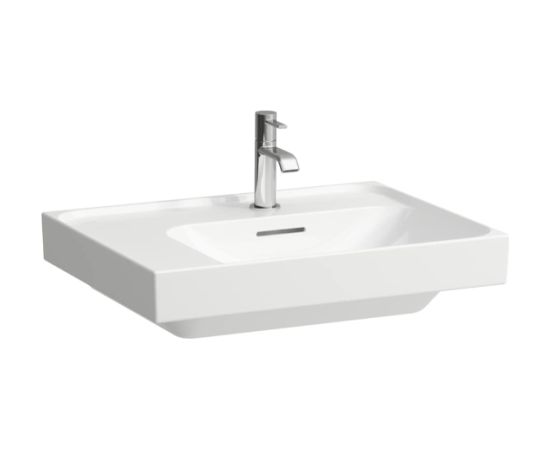 Laufen izlietne Meda, 600x460 mm, bļoda labā pusē, balta Vannas istabas izlietnes