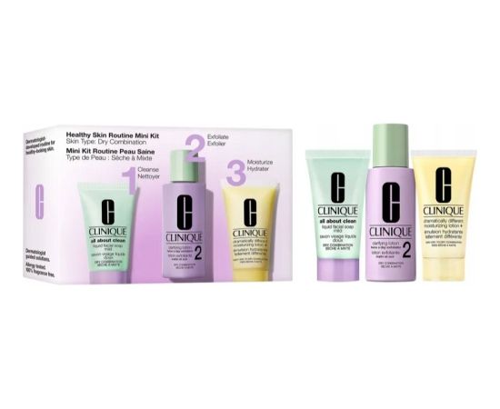 Clinique CLINIQUE SET (ALL ABOUT CLEAN LIQUID FACIAL SOAP MILD 30 ML + CLARIFYING LOTION 2 TWICE A DAY EXFOLIATOR 60 ML + DRAMATICALLY DIFFERENT MOISTURIZING LOTION+ 30 ML) Духи и косметика