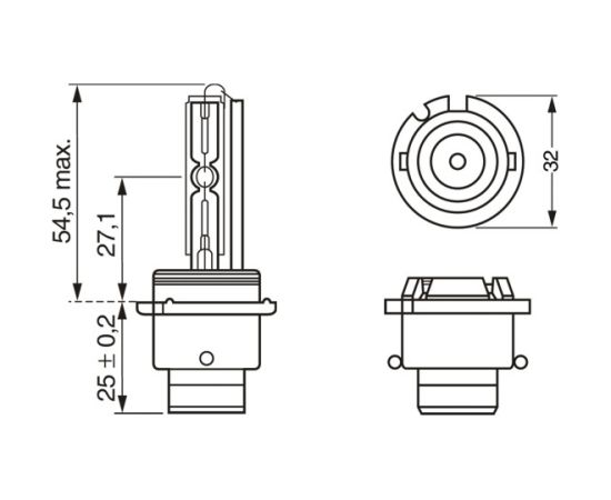 D2R AUTOLAMPA BOSCH 35W P32D-3 XENON WS Autospuldzes