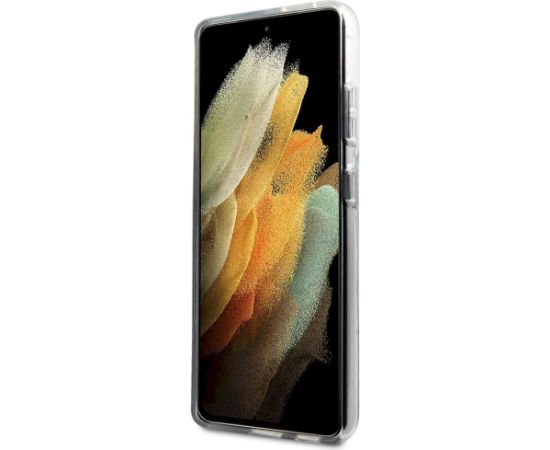 Karl Lagerfeld KLHCS21LCFNRC Hardcase Choupette Fun Aizsargapvalks priekš Samsung Galaxy S21 Ultra G998 / caurspīdīgs Neoriģinālie Maciņi