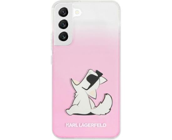 Karl Lagerfeld KLHCS22MCFNRCPI S22+ S906 Hardcase Aizsargapvalks priekš Samsung Galaxy S22+ S906 / rozā Neoriģinālie Maciņi