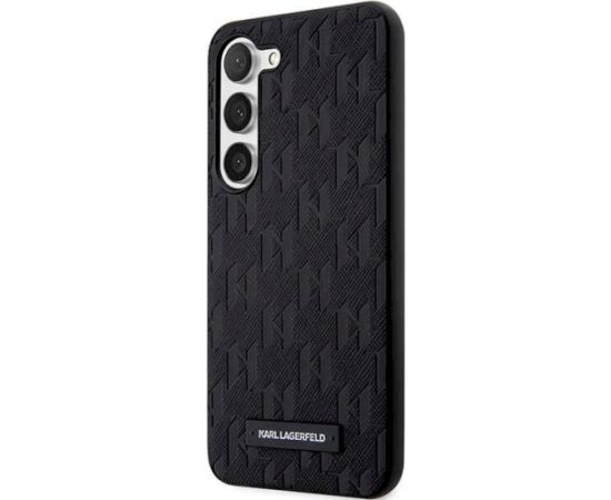 Karl Lagerfeld KLHCS24MSAKLHPK S24+ S926 hardcase Saffiano Mono Metal Logo Aizsargapvalks priekš Samsung Galaxy S24+ / melns Neoriģinālie Maciņi