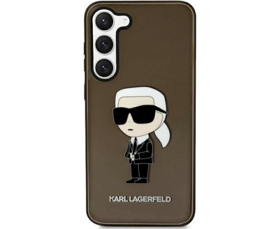 Karl Lagerfeld KLHCS23MHNIKTCK Hardcase Ikonik Aizsargapvalks priekš Samsung Galaxy S23+ / melns Neoriģinālie Maciņi
