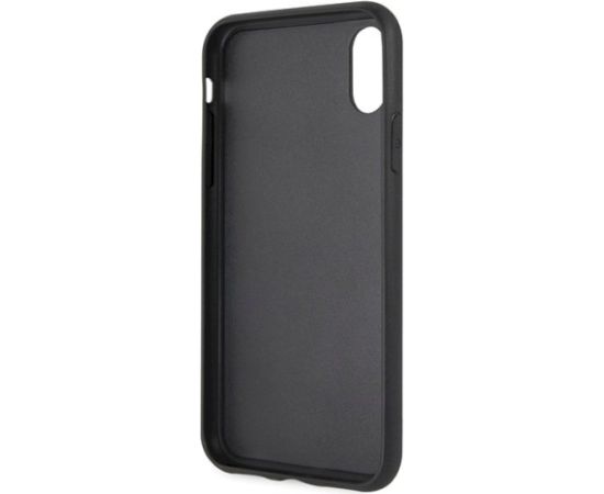 Karl Lagerfeld KLHCPXDLHRE Iconic Glitter Karl`s Head Aizsargapvalks priekš iPhone X/Xs / sarkans Neoriģinālie Maciņi