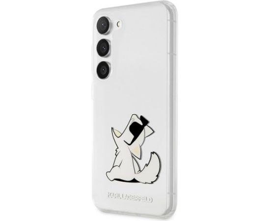 Karl Lagerfeld KLHCS23MCFNRC Choupette Fun Aizsargapvalks priekš S23+ S916 / caurspīdīgs Neoriģinālie Maciņi