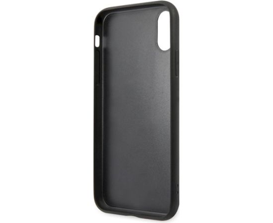Karl Lagerfeld KLHCPXSAKICKCBK Saffiano Karl&Choupette Head Aizsargapvalks priekš iPhone X/XS / melns Neoriģinālie Maciņi