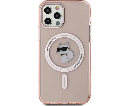 Karl Lagerfeld KLHMP12MHFCCNOP Aizsargapvalks priekš iPhone 12/12 Pro 6.1" hardcase IML Choupette MagSafe / rozā Neoriģinālie Maciņi