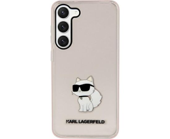Karl Lagerfeld KLHCS23MHNCHTCP Hardcase Ikonik Choupette Aizsargapvalks priekš Samsung Galaxy S23+ S916 / rozā Neoriģinālie Maciņi