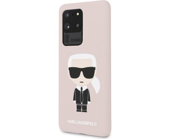 Karl Lagerfeld KLHCS69SLFKPI S20 UltraG988 hardcase Aizsargapvalks priekš Silicone Iconic / rozā Neoriģinālie Maciņi