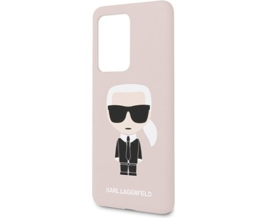 Karl Lagerfeld KLHCS69SLFKPI S20 UltraG988 hardcase Aizsargapvalks priekš Silicone Iconic / rozā Neoriģinālie Maciņi