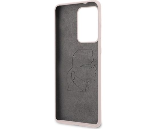Karl Lagerfeld KLHCS69SLFKPI S20 UltraG988 hardcase Aizsargapvalks priekš Silicone Iconic / rozā Neoriģinālie Maciņi
