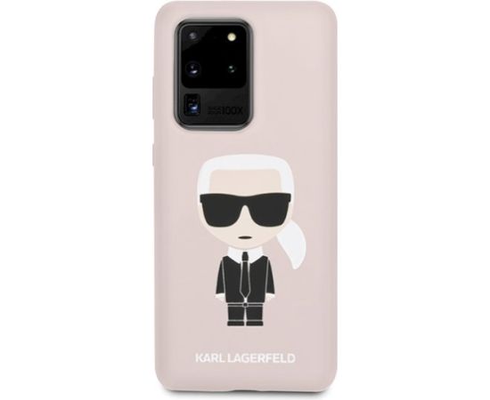 Karl Lagerfeld KLHCS69SLFKPI S20 UltraG988 hardcase Aizsargapvalks priekš Silicone Iconic / rozā Neoriģinālie Maciņi