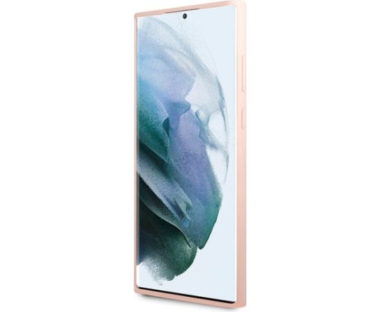 Karl Lagerfeld KLHCS23LSNCHBCP Aizsargapvalks priekš Samsung Galaxy S23 Ultra S918 / rozā Neoriģinālie Maciņi