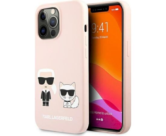 Karl Lagerfeld KLHMP13XSSKCI Aizsargapvalks priekš iPhone 13 Pro Max 6,7" / gaiši rozā Neoriģinālie Maciņi