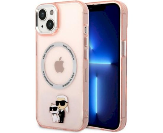 Karl Lagerfeld KLHMP14MHNKCIP Aizsargapvalks priekš iPhone 14 Plus / 15 Plus 6.7" / rozā Neoriģinālie Maciņi