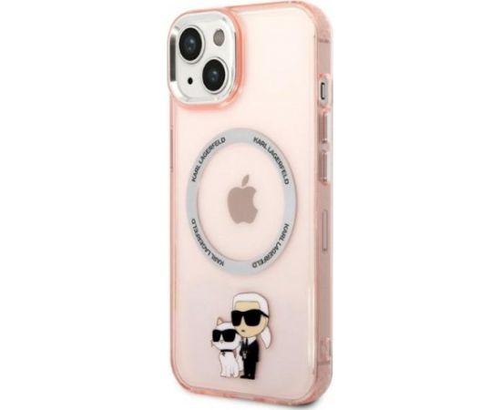 Karl Lagerfeld KLHMP14MHNKCIP Aizsargapvalks priekš iPhone 14 Plus / 15 Plus 6.7" / rozā Neoriģinālie Maciņi