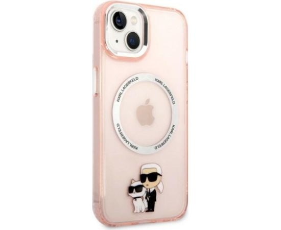 Karl Lagerfeld KLHMP14MHNKCIP Aizsargapvalks priekš iPhone 14 Plus / 15 Plus 6.7" / rozā Neoriģinālie Maciņi