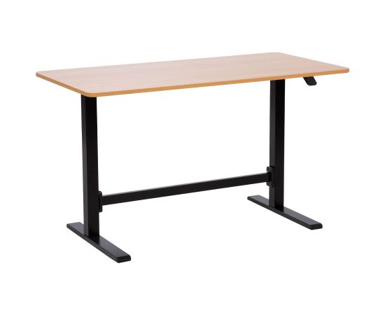 Desk ERGO manual 120x60xH70-115cm, oak/black Новинки Для дома и сада 