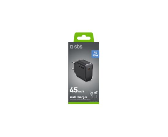 Lādētājs SBS 45W USB-C PD Зарядные устройства