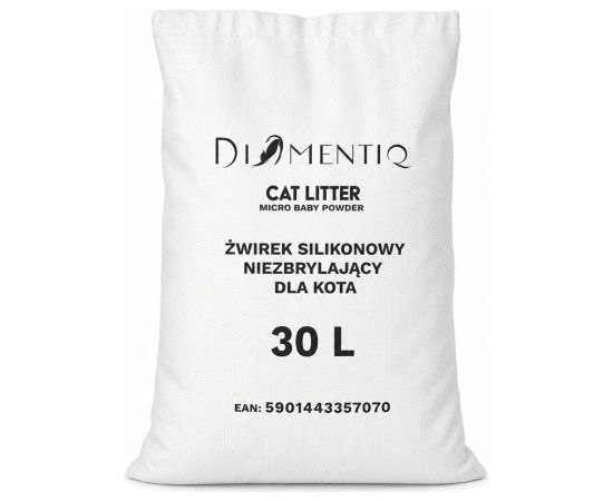 DIAMENTIQ żwirek baby powder silikonowy, niezbrylający dla kota 30l Kaķu pakaiši