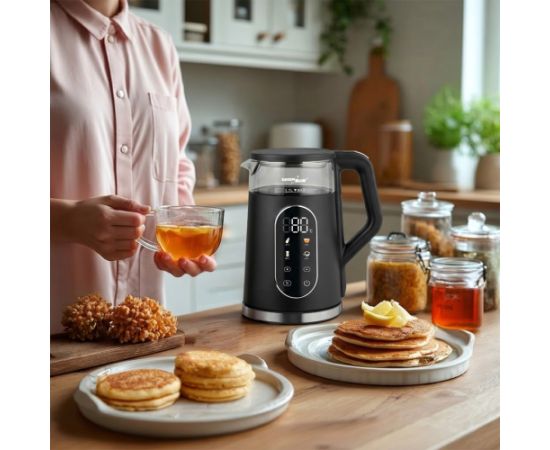 GreenBlue Cordless Electric Kettle, 1.7 L capacity, glass water tank, easy-to-read display, temperature selection, 2200 W, GB670 B Tējkannas (elektriskās)