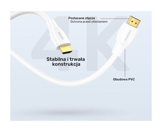 UNITEK HDMI CABLE 2.1 8K HDR WHITE 2M HDMI vadi