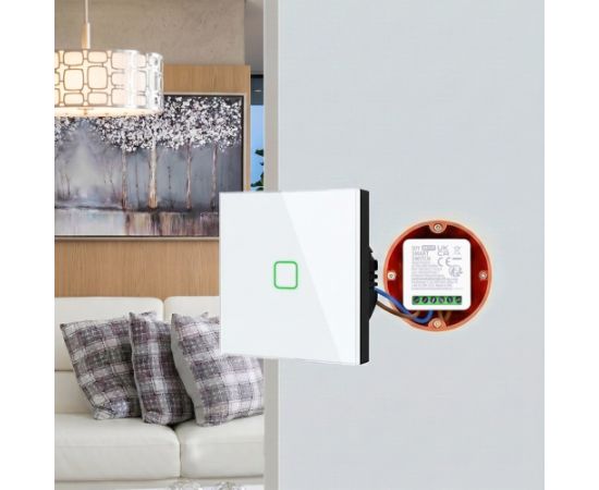 GreenBlue Flush-Mount WiFi Relay, Android/iOS/Alexa/Google Home, 100–240 V AC, 50/60 Hz, max. 16 A, for 150 W LEDs, GB739 Gudrā māja