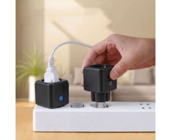 GreenBlue Remote-Controlled WiFi Outlet, Android/iOS/Alexa/Google Home, Timer, Wattmeter, Max 16A/3840W, GB735 B Новинки Для дома и сада 