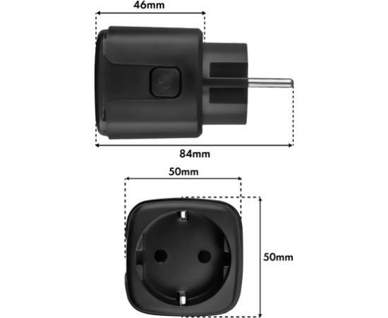 GreenBlue Remote-Controlled WiFi Outlet, Android/iOS/Alexa/Google Home, Timer, Wattmeter, Max 16A/3840W, GB735 B Новинки Для дома и сада 