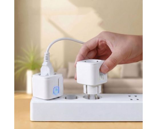 GreenBlue Remote-Controlled WiFi Outlet, Android/iOS/Alexa/Google Home, Timer, Wattmeter, Max 16A/3840W, GB735 W Новинки Для дома и сада 