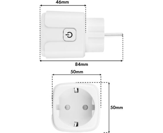 GreenBlue Remote-Controlled WiFi Outlet, Android/iOS/Alexa/Google Home, Timer, Wattmeter, Max 16A/3840W, GB735 W Новинки Для дома и сада 