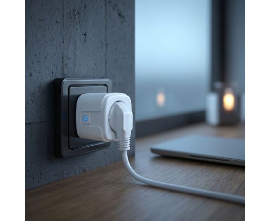 GreenBlue Remote-Controlled WiFi Outlet, Android/iOS/Alexa/Google Home, Timer, Wattmeter, Max 16A/3840W, GB735 W Новинки Для дома и сада 