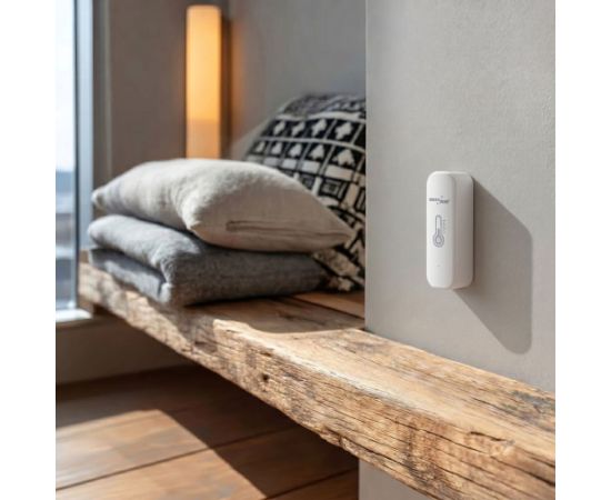 GreenBlue WiFi Temperature and Humidity Sensor, Android/iOS/Alexa/Google Home, 3.0V DC, LR03x2, GB737 Gudrā māja